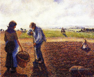  champ tableaux - paysans dans le domaine eragny 1890 Camille Pissarro